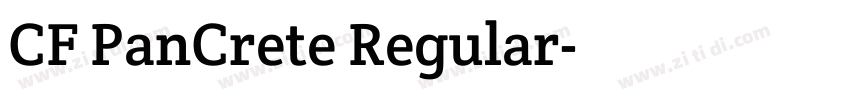CF PanCrete Regular字体转换